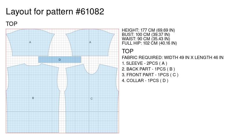 Basic T-Shirt - Sewing Pattern #61082. Made-to-measure sewing pattern ...