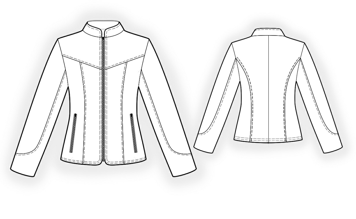 Leather Jacket Sewing Pattern #4296 Made to measure sewing pattern