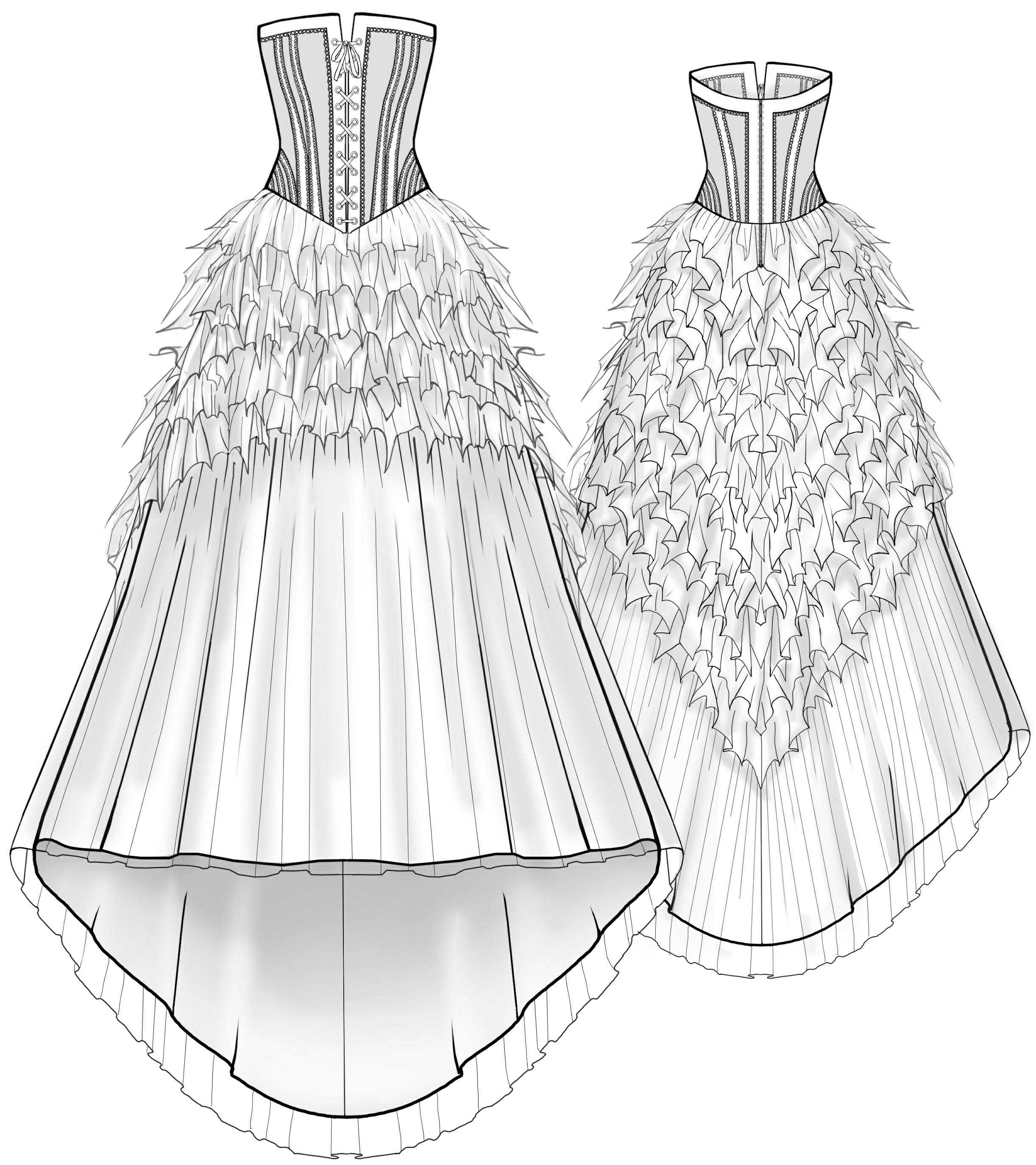 Wedding Dress Sewing Pattern 2001. Madetomeasure sewing pattern