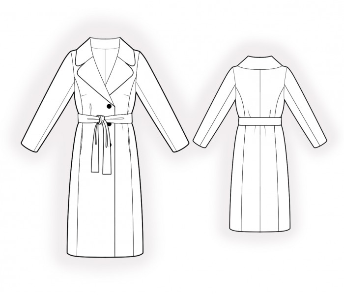 Classical Coat - Sewing Pattern #4865. Made-to-measure sewing pattern ...