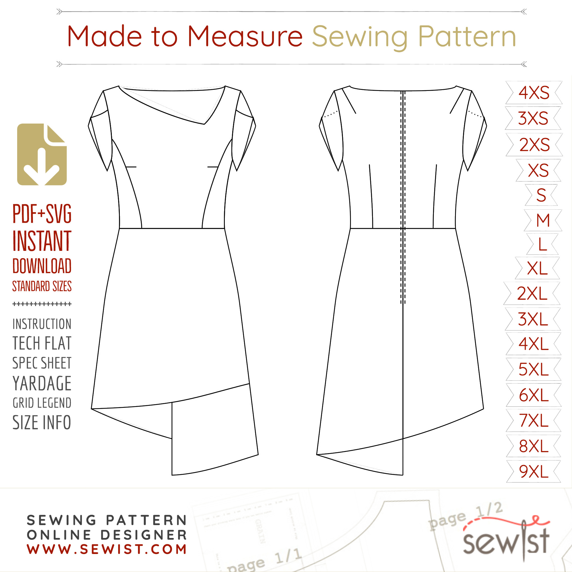 Sewist 1759277 - Sewing Pattern #1759277. Made-to-measure sewing ...