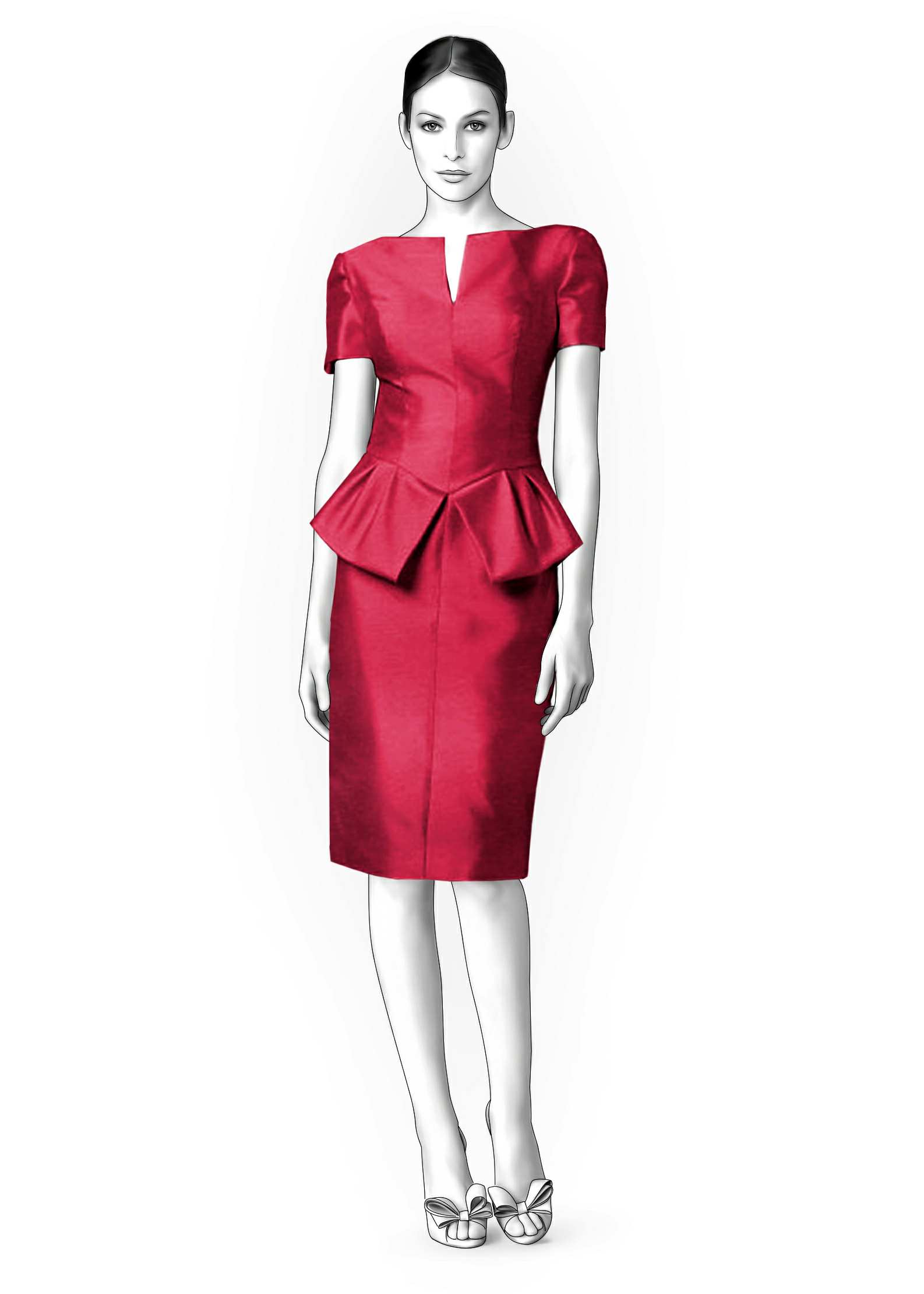 Peplum Dress Pattern | vlr.eng.br