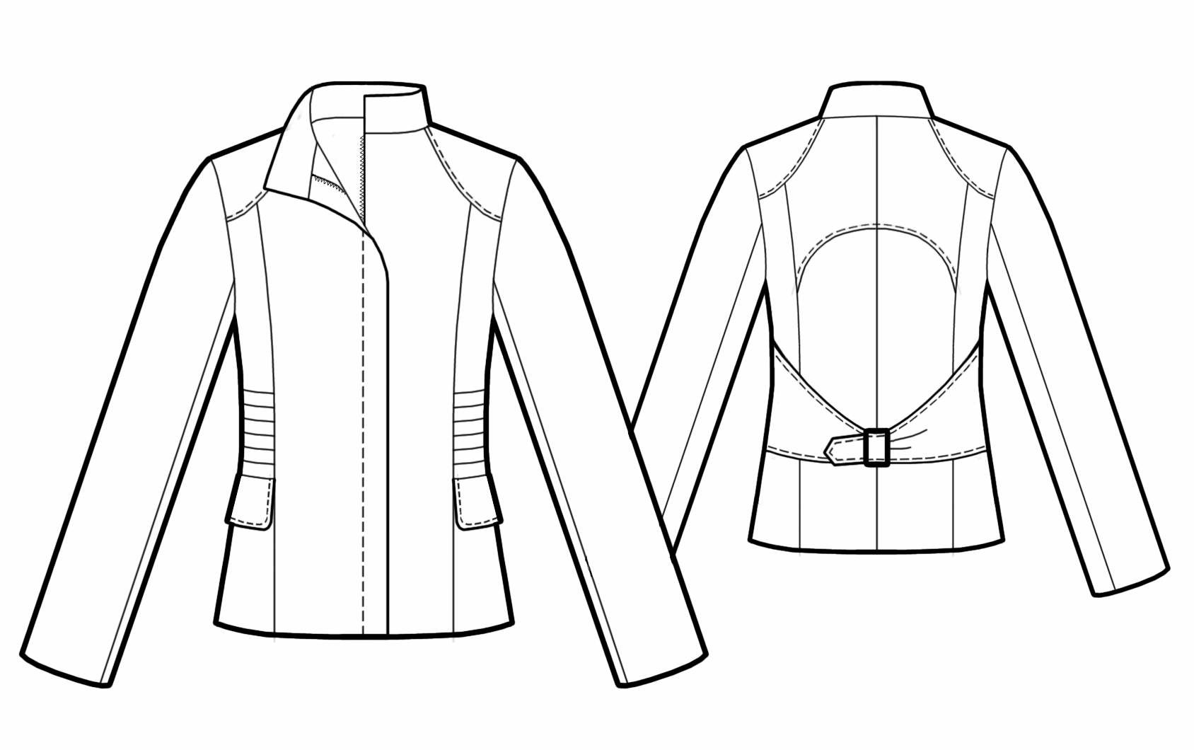 Jacket - Sewing Pattern #5554. Made-to-measure sewing pattern from ...
