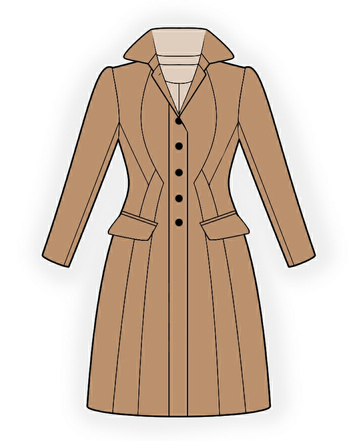 Waisted Coat - Sewing Pattern #4298. Made-to-measure sewing pattern ...