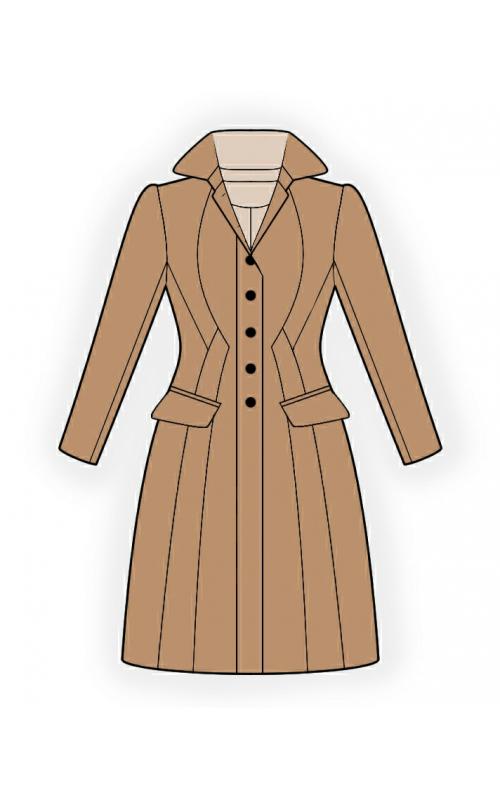Waisted Coat - Sewing Pattern #4298. Made-to-measure sewing pattern ...
