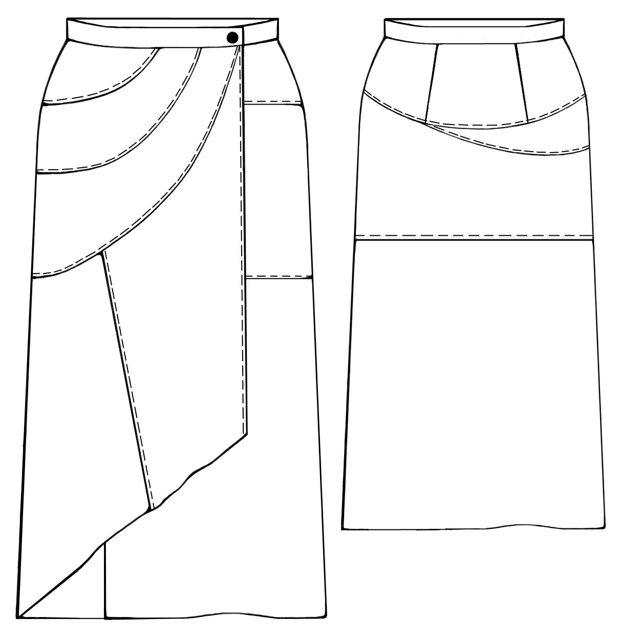 Pencil Skirt for Women Skirt Patterns for Sewing Women Womens Solid Draped  Slit High Elastic Waist Casual Skirt Wrap Waist Asymmetrical Skirt Tail  Skirt for Swimming for Girls 