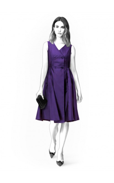 Sleeveless Dress With Wrap - Sewing Pattern #4972. Made-to-measure ...