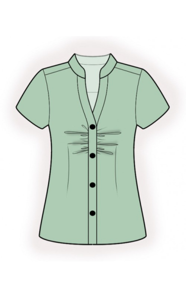 Blouse With Gathers - Sewing Pattern #2426. Made-to-measure sewing ...