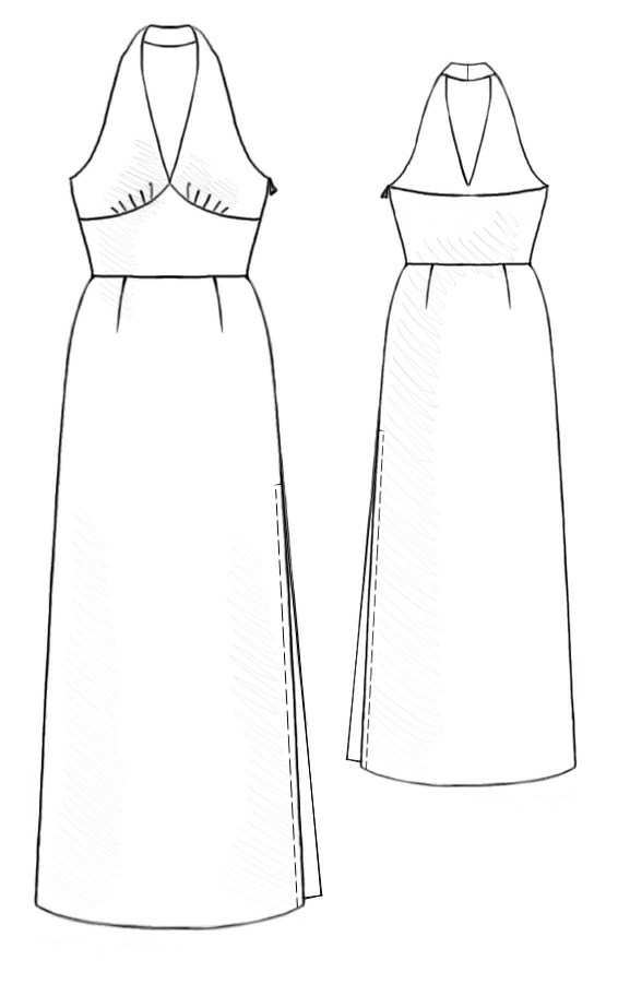 Dress - Sewing Pattern #5206. Made-to-measure sewing pattern from ...