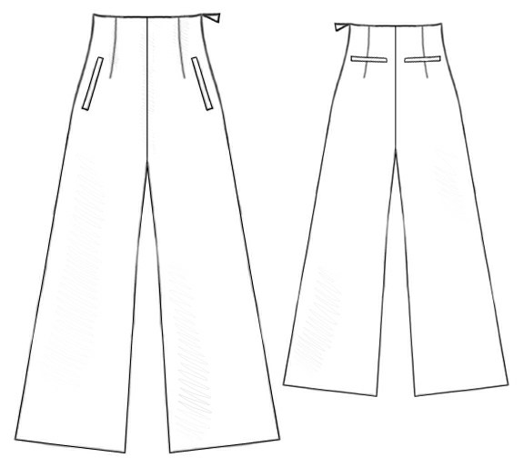 high waisted jeans sewing pattern