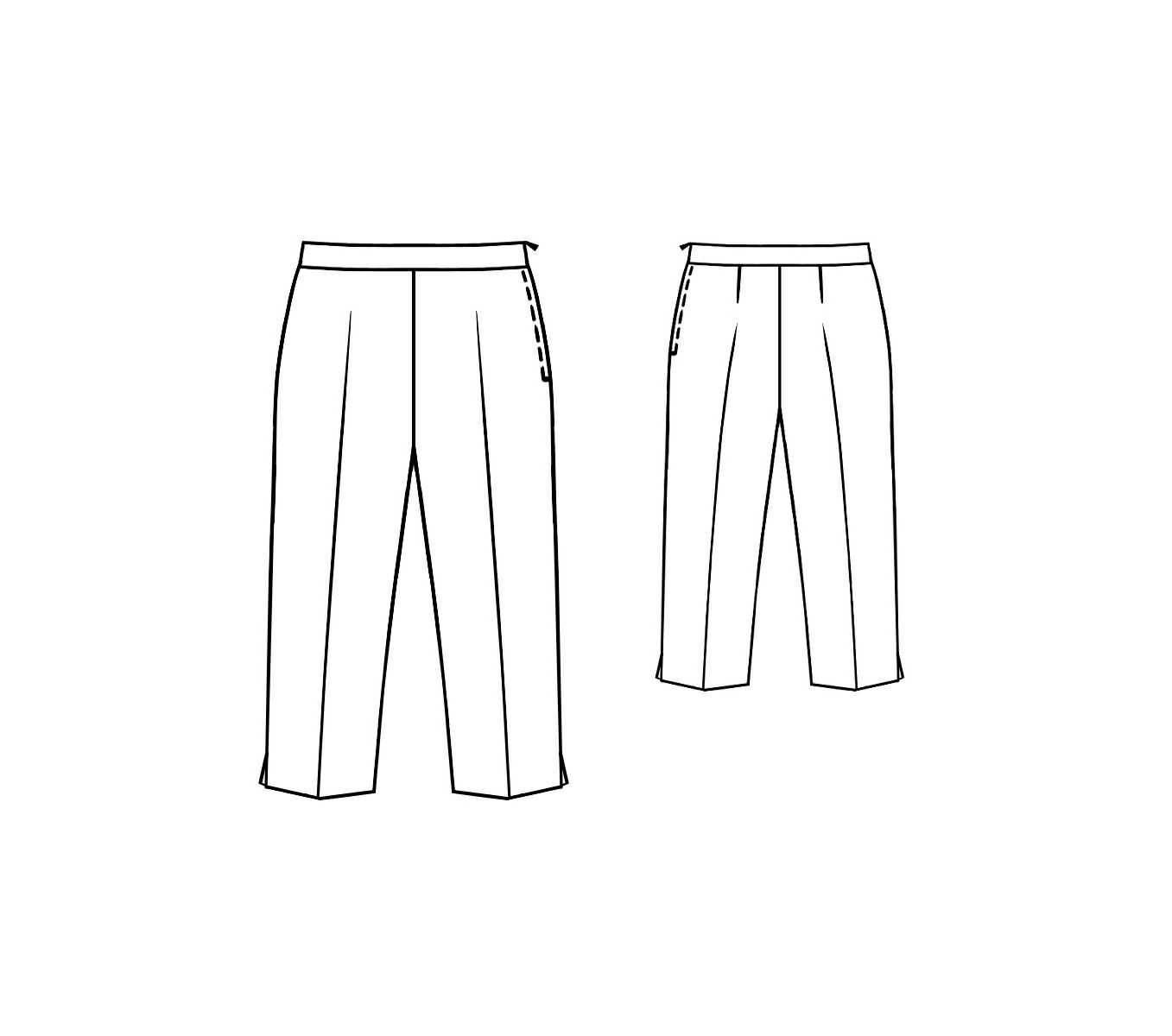Pants 3/4 - Sewing Pattern #5099. Made-to-measure sewing pattern from ...