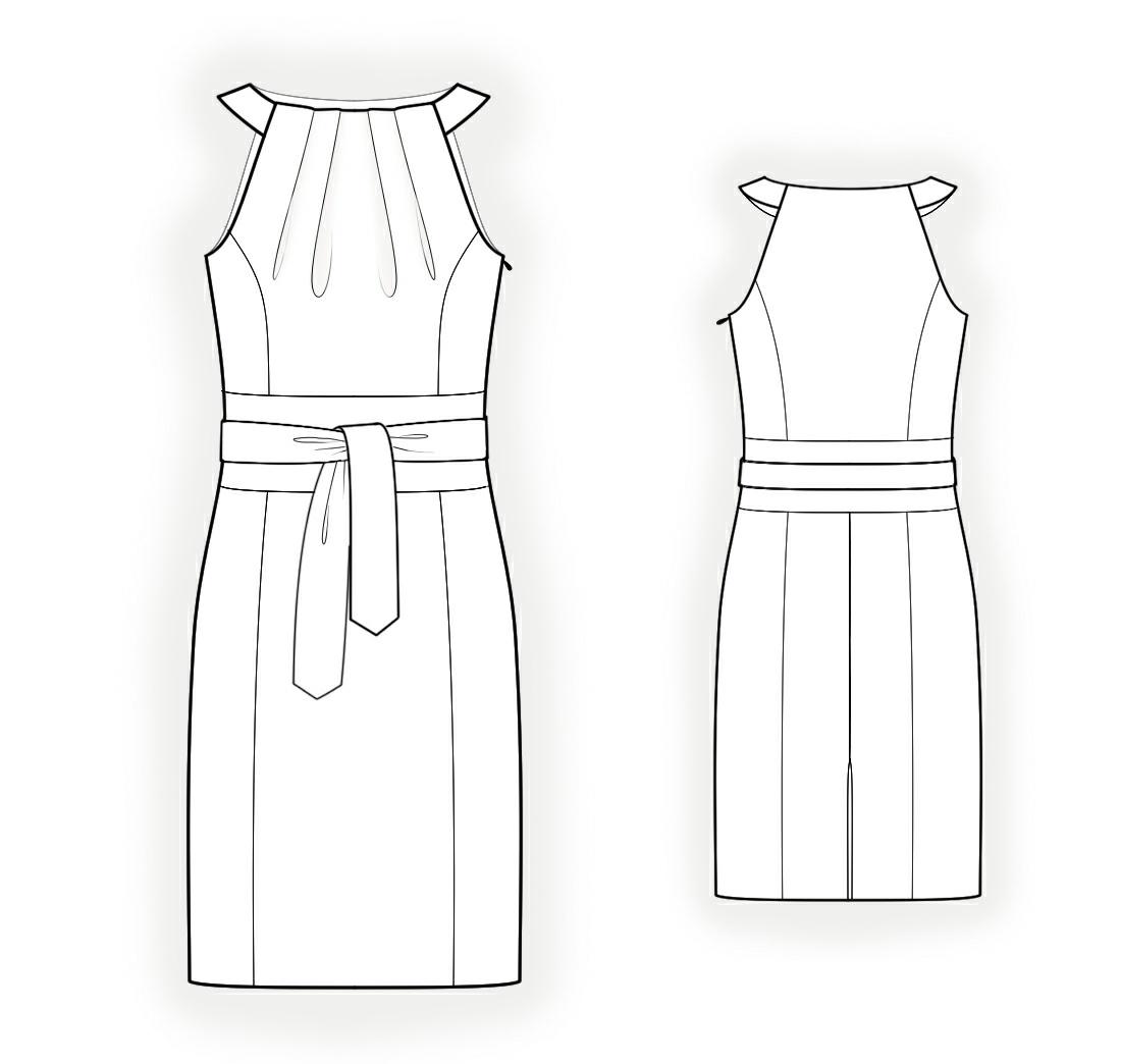 Halter Neck Dress PDF Sewing Pattern Graphic by shevonfer68