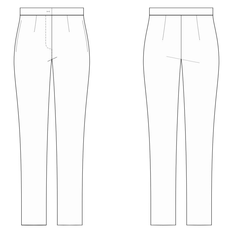 Tapered Pants Full Length - Sewing Pattern #S2001. Made-to-measure ...