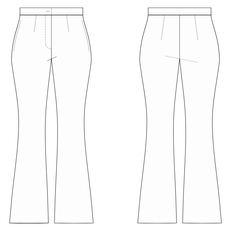 Slim Fit High Waisted Pants Doretta Digital Download PDF Sewing Pattern -  Etsy