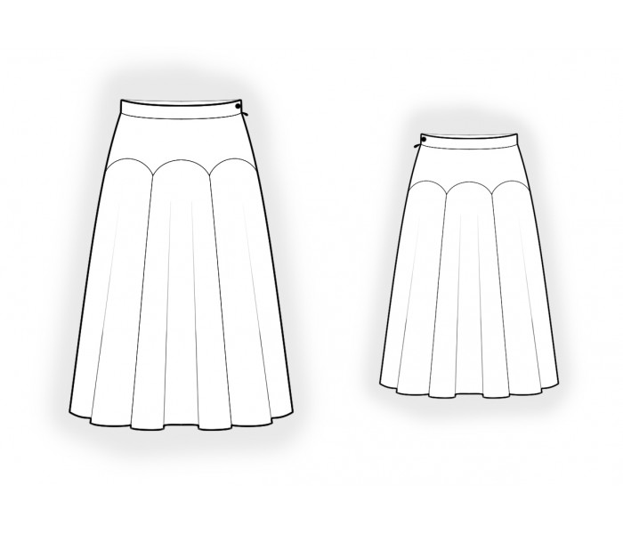 Skirt With Shaped Yoke - Sewing Pattern #2066. Made-to-measure sewing ...