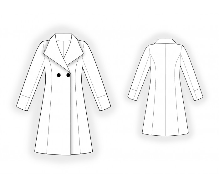 Coat - Sewing Pattern #2177. Made-to-measure sewing pattern from Lekala ...