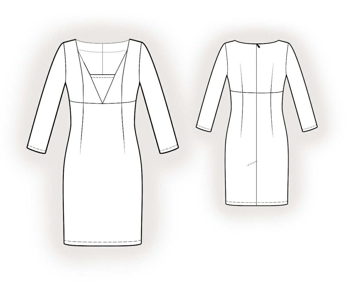 Технический эскиз платья