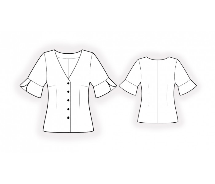 Round Printed Handwoven Cotton Half Sleeve Blouse Off-White, Size: Medium