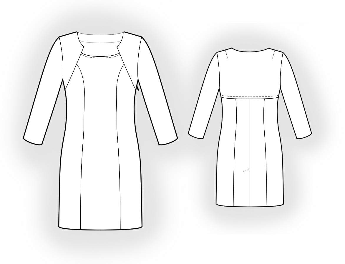 Dress With Bolero Imitation - Sewing Pattern #5941. Made-to-measure ...