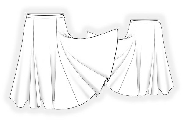 8 Gored Skirt Sewing Pattern