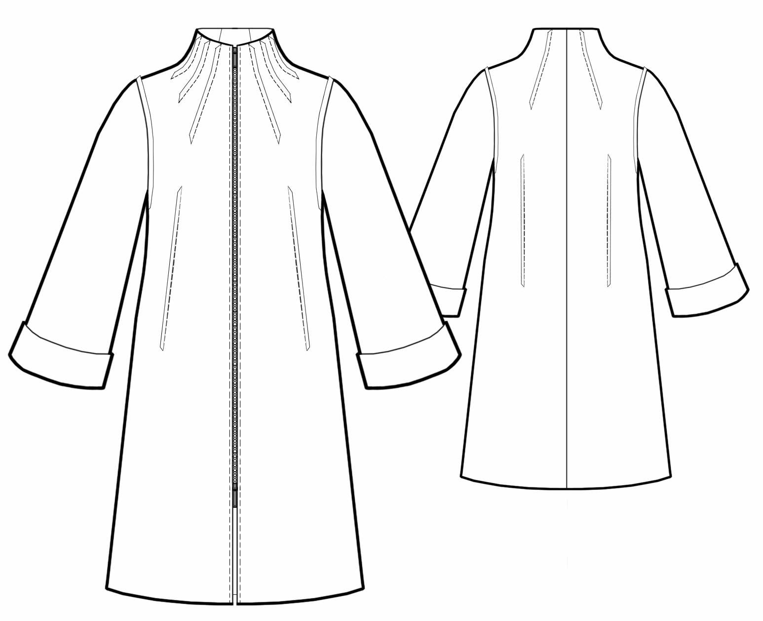 Raincoat With Stand-Up Collar - Sewing Pattern #5749. Made-to-measure ...